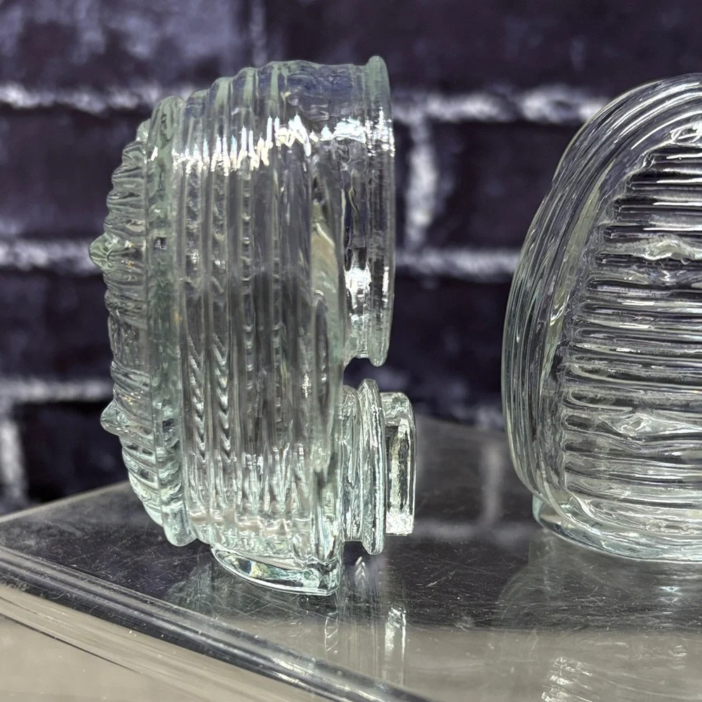 Antique Hendryx Clear Glass Bird Feeder/Waterer